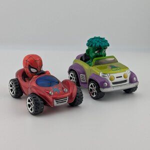 Marvel MGA Diecast Mini Cars – Spider-Man & Hulk (2006 Character Vehicles)